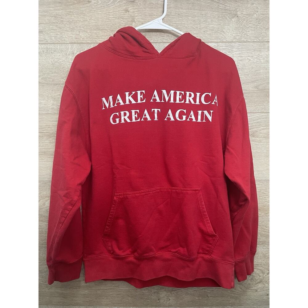 Mens Lane Seven MAGA Make America Great Again Donald Trump Red Hoodie Medium M